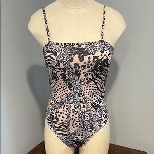 NWT Nasty Gal Party Animal Slinky High Leg Bodysuit Size 4